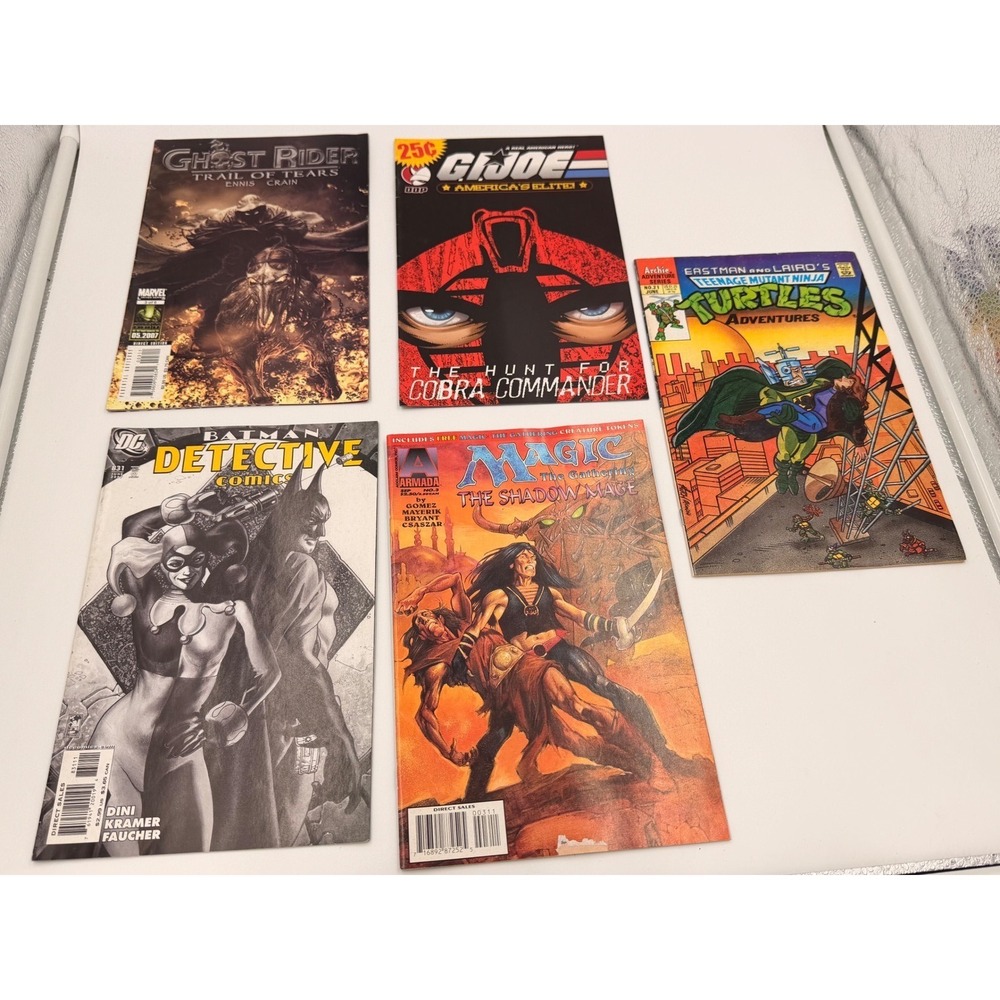 Comic Book Lot DC Detective 831 Harley Quinn Ghost Rider Robin III TMNT GI Joe